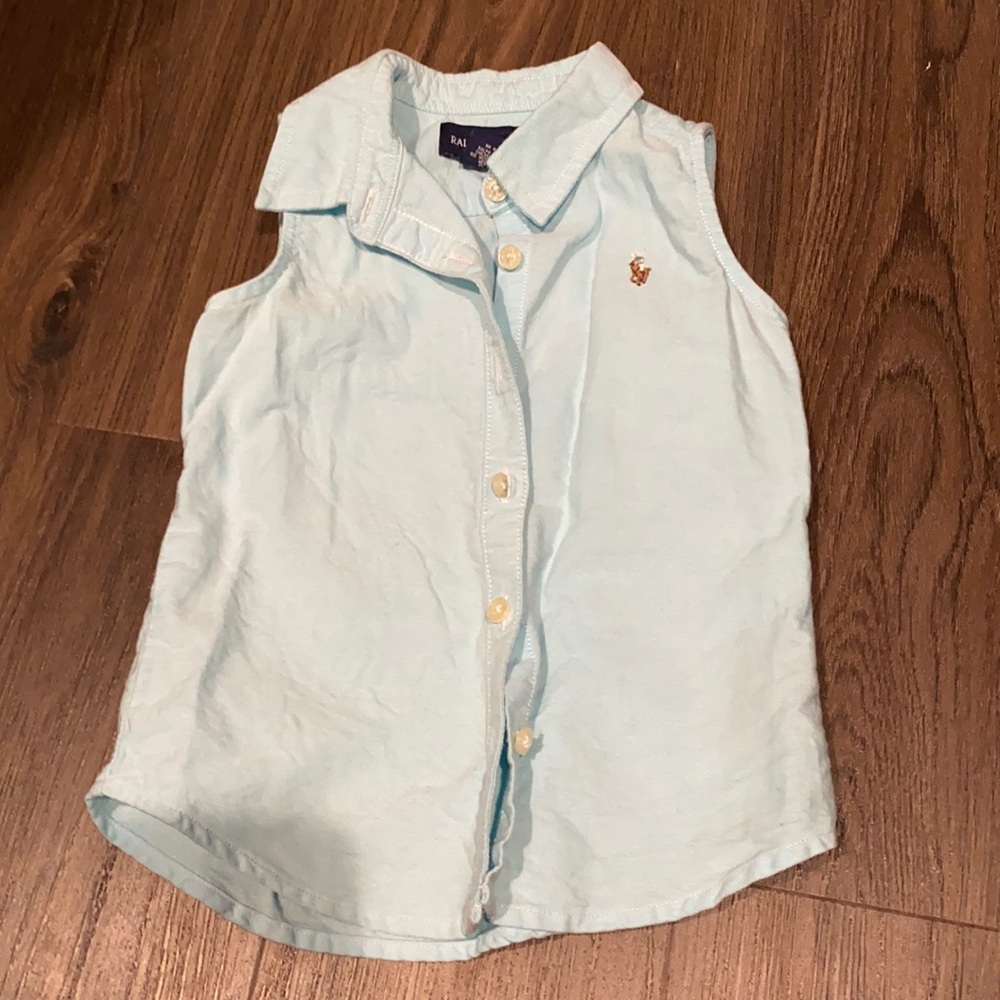 Collared Ralph Lauren sleeveless blouse